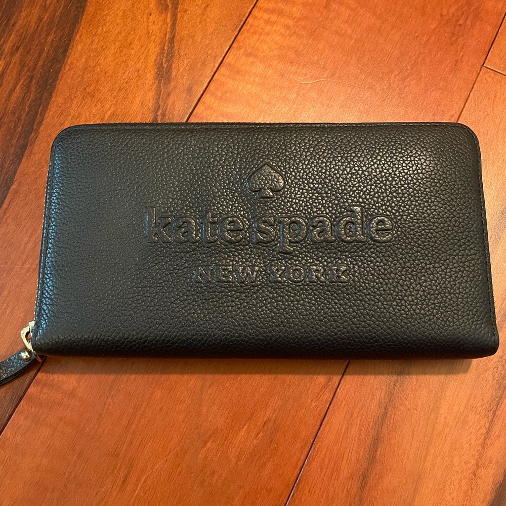 Kate Spade Continental Wallet Black Leather